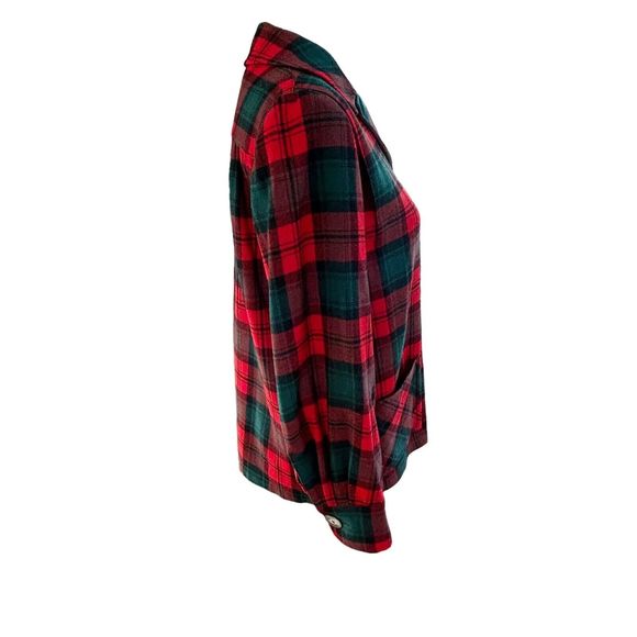 Pendleton Vintage 60’s Plaid Red and Green Wool Shacket Blazer Size S/M - Picture 5 of 10